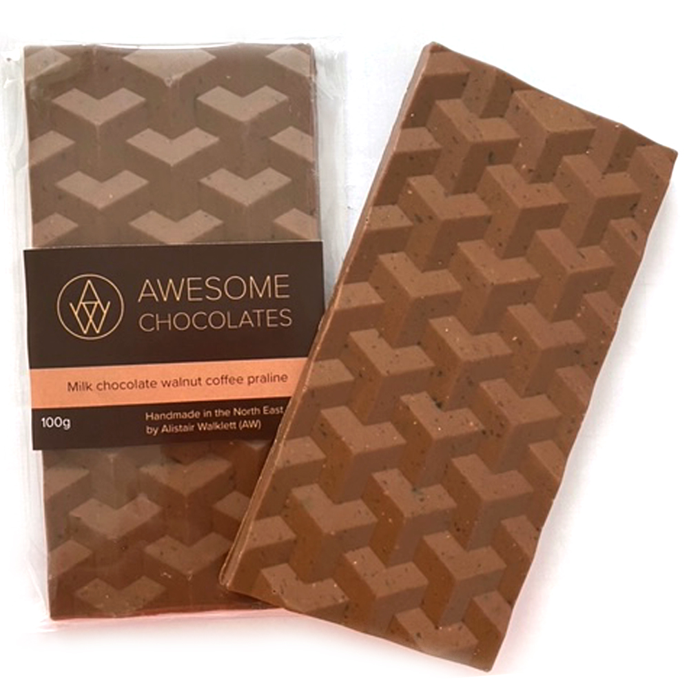 MILK CHOCOLATE WALNUT COFFEE PRALINE 35%